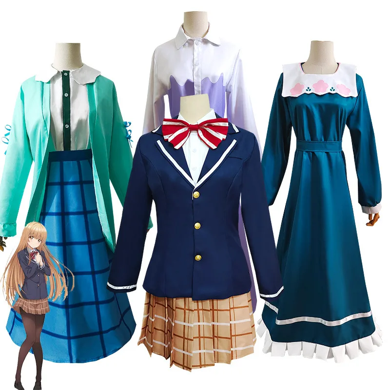 The Angel Next Door Vize Me Rotten Mahiru Shiina School Uniform Dress Anime Cosplay Costume Donna Cappotto Gonna Costume Di Halloween
