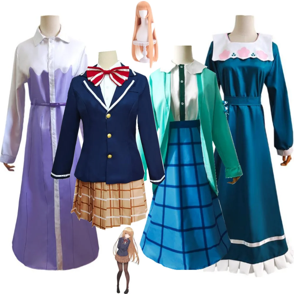 Anime The Angel Next Door Vize Me Rotten Shiina Mahiru Cosplay Costume Parrucca Abbigliamento Quotidiano Scuola Jk Uniforme Hallowen Suit
