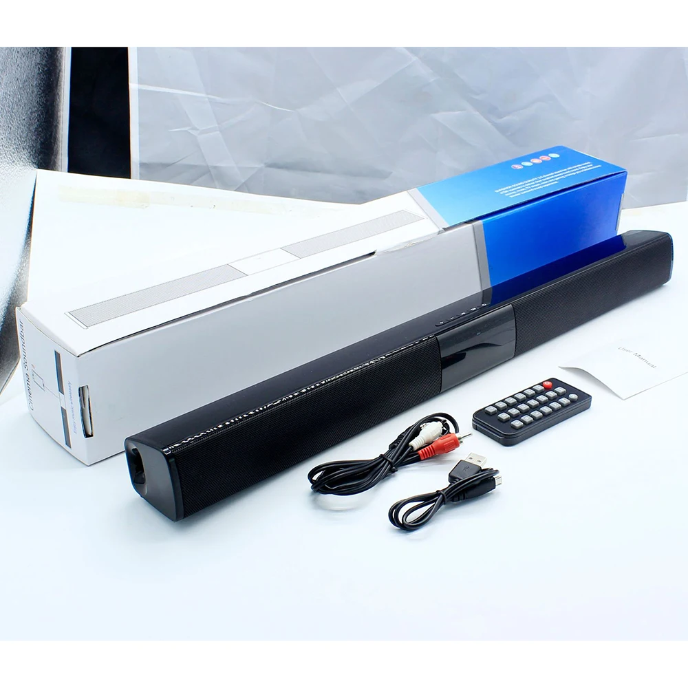 Sistema Home Theater Con Telecomando Compatto Soundbar Tv Da 40W Soundbar Con Altoparlante Surround Domestico Wireless Cablato A 2.0 Canali