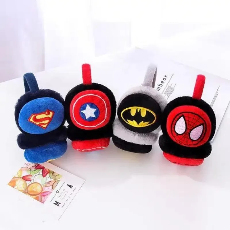 Marvel Avengers Captain America Spider-Man Creative Ear Warmer Cartoon Winter Warm Plush Outdoor Anti-Freeze Paraorecchie