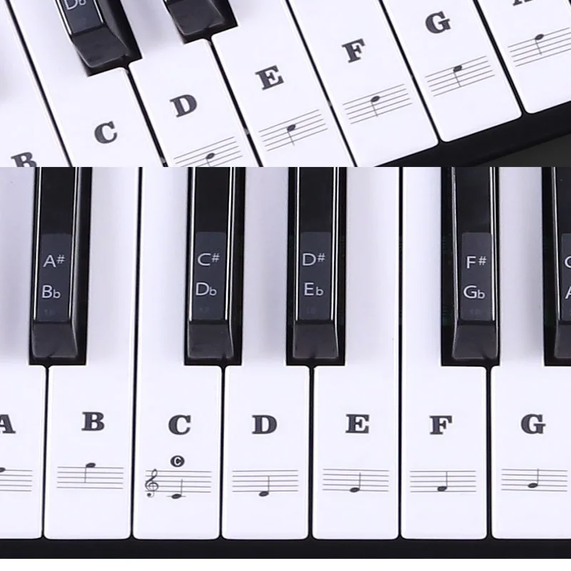 Adesivo Per Pianoforte Adesivo Per Tastiera Per Pianoforte Trasparente 49/61 Tasti Per Pianoforte Tastiera Elettronica Yamaha Note Per Pianoforte Per 