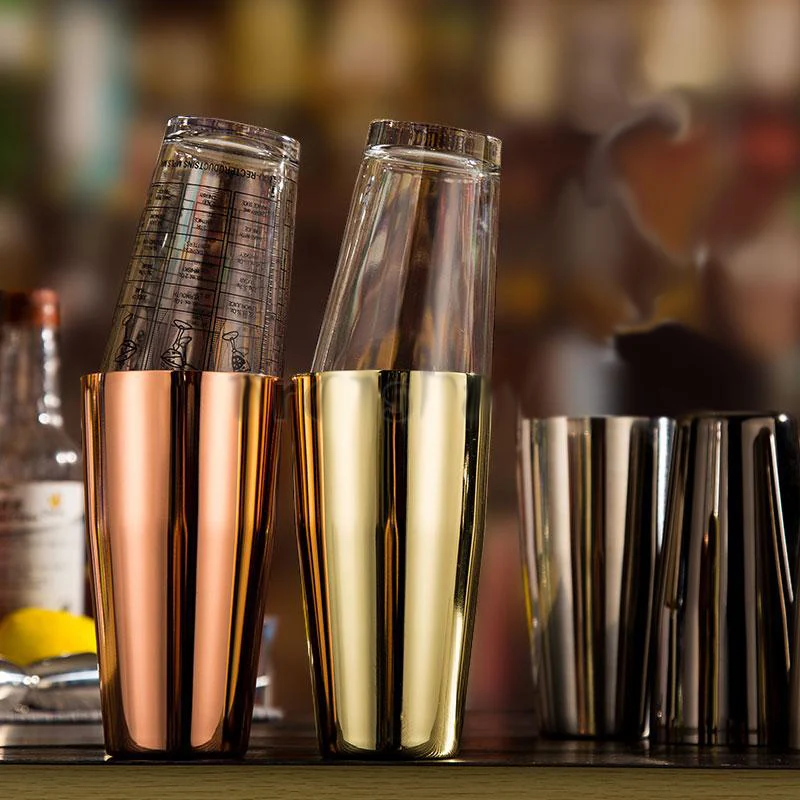 Spedizione Gratuita 5 Shaker In Acciaio Inossidabile Boston Shaker Bar Shaker & 16 Oz. Con/Senza Kit Di Vetro Di Miscelazione Ricetta