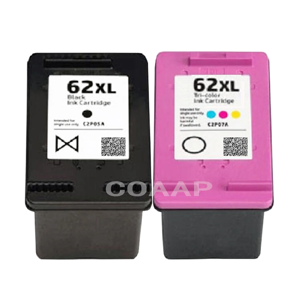 Cartuccia D'Inchiostro Ricaricata Hp 62 Compatibile 2 Per Stampante E-All-In-One Envy 5660 5664 5665
