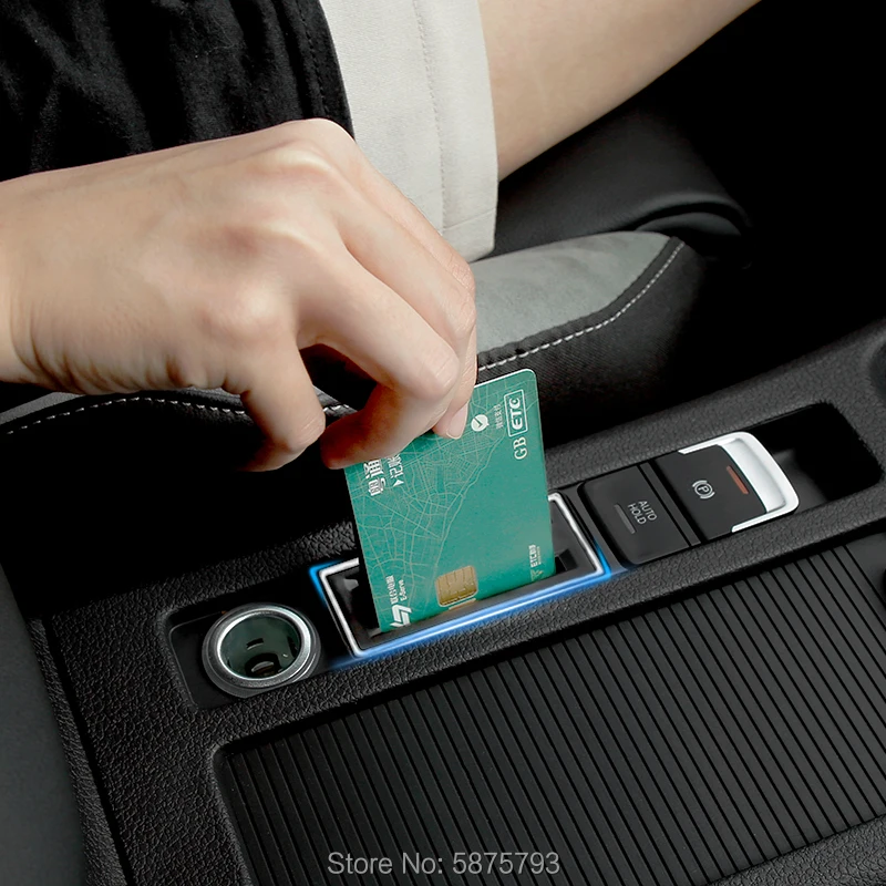Colore My Life Car Park Card Coin Slot Holder Center Console Card Holder Sticker Per Vw Golf Gti R20 R Golf 7 Mk7 Accessori