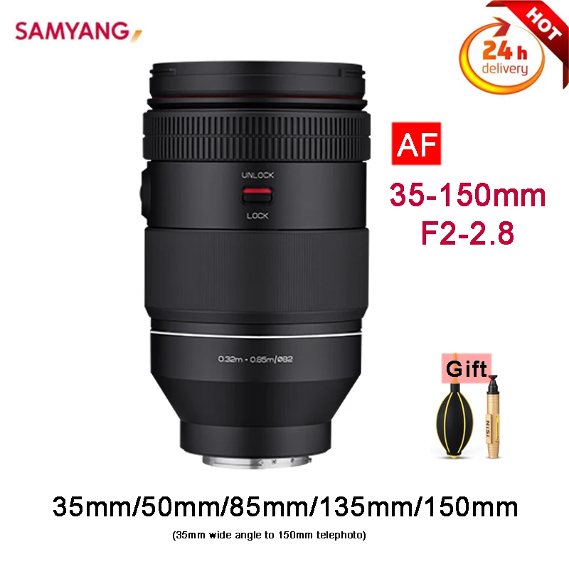 Samyang Af 35-150Mm F2-2.8 Fe Obiettivo Zoom Con Messa A Fuoco Automatica Full-Frame Per Fotocamera Sony Fe Come Sony Zv E10 A7R4 A7M3 A6600 A6300