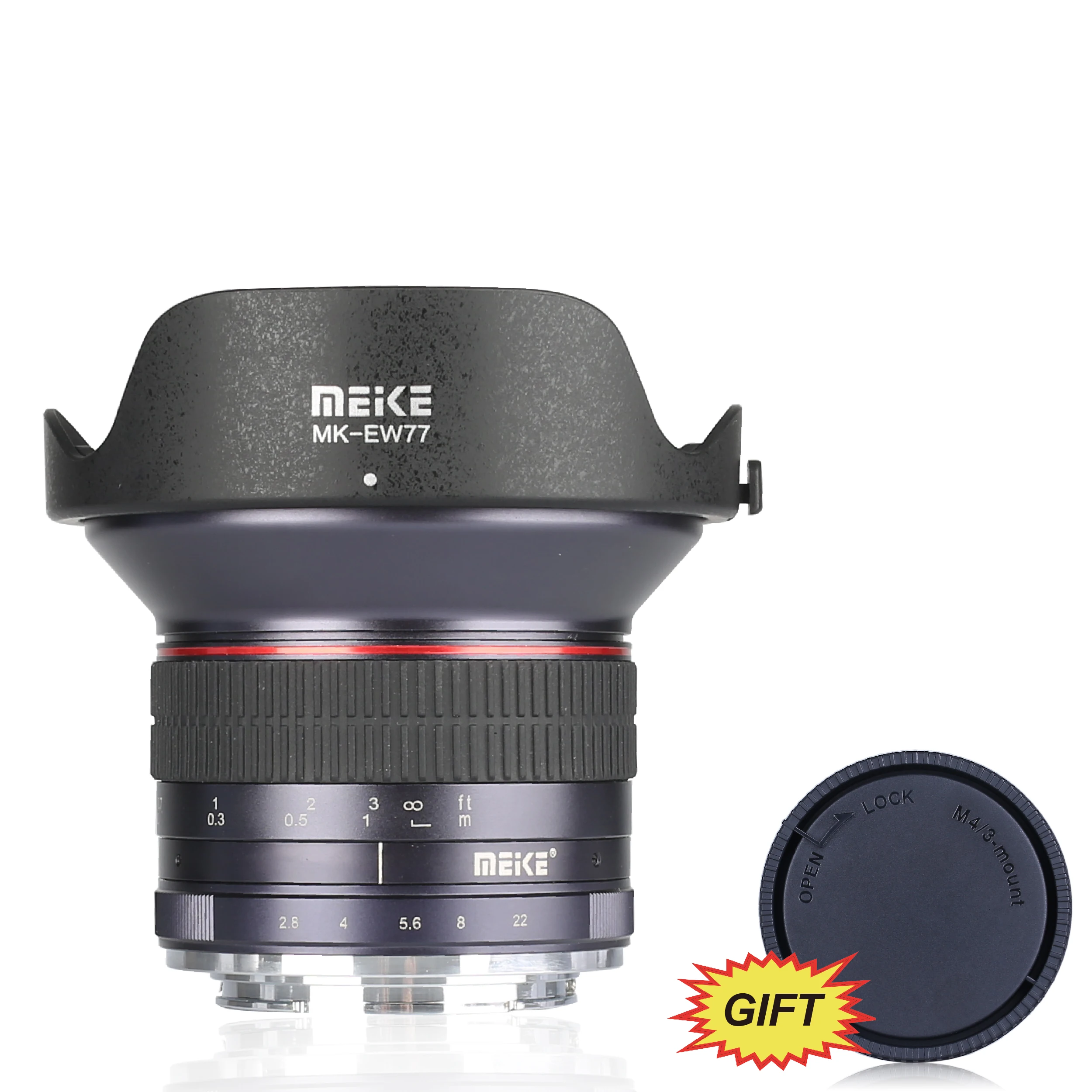 Meke 12Mm F/2.8 Obiettivo Fisso Ultra Grandangolare Per Fotocamere Canon Ef-M/Sony E/Olympus Micro 4/3/Fujifilm X Mount