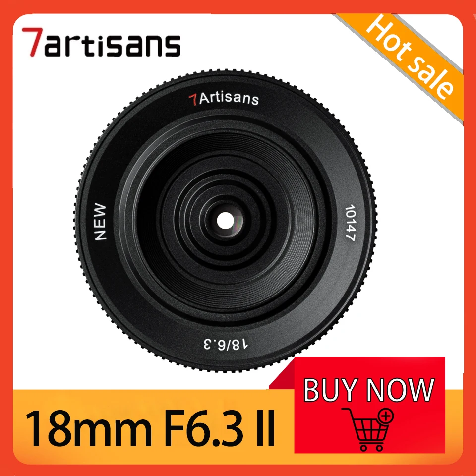 7 Artigiani 18Mm F6.3 Ii Lente Chip Ultrasottile Per Ritratti Fotografia Paesaggistica Compatibile Con Sony E Nikon Z Fuji Fx