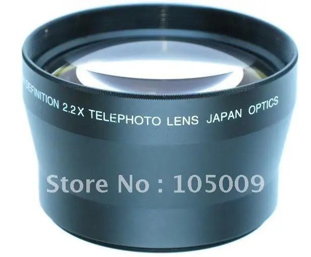 Teleobiettivo 72Mm 2,2X Tele Per Fotocamera Canon Nikon Olympus Panasonic Sony Hdr-Fx1 Dsc-H9 Dsc-H7