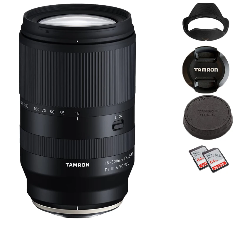 Tamron 18-300Mm F/3.5-6.3 Di Iii-A Vc Vxd Aps-C Obiettivo Zoom Per Fotocamera Mirrorless Per Sony E-Mount O Fuji X-Mount ( B061)