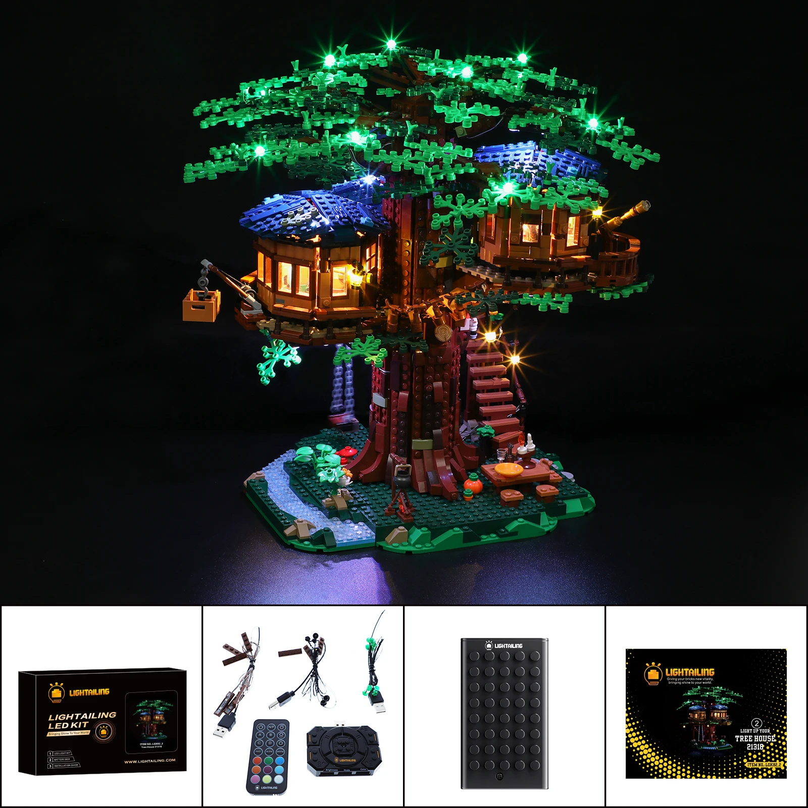 Kit Luci Led Lightailing Per Casa Sull'Albero 21318, Versione Telecomando