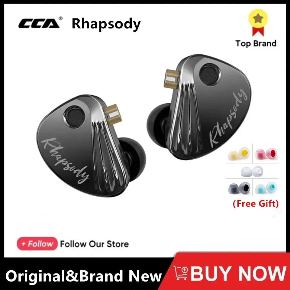 Cca Rhapsody 2Dd + 4Ba Hybrid Iem Hi-Fi Auricolari Cuffie Cablate Con Cavo Rimovibile Monitor Auricolare Regolazione Interruttore Auricolare