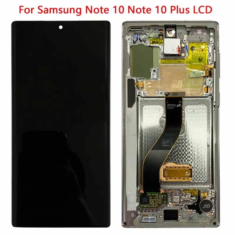 Lcd Super Amoled N970F Per Samsung Note 10 Plus Lcd Con Cornice Super Amoled Note 10 N970F Note 10 Plus Schermo Lcd N975A