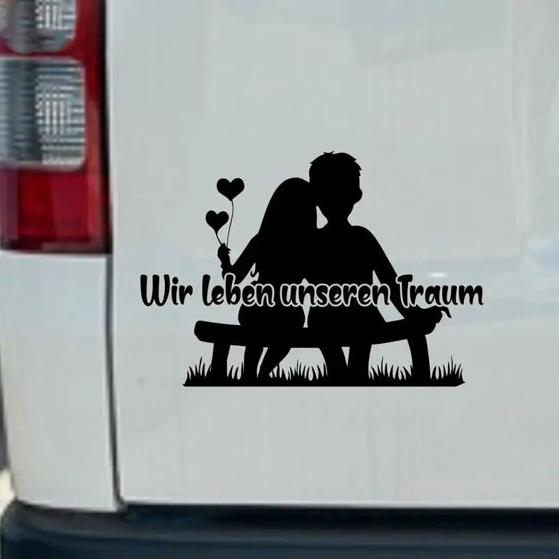 Verliebtes Paar "Wir Leben Unseren Tram" Wohnmobil Aufkleber Sticker Das Leben Ist Zu Kurz Wohnwagen Truck Auto Decalcomanie 3 D55