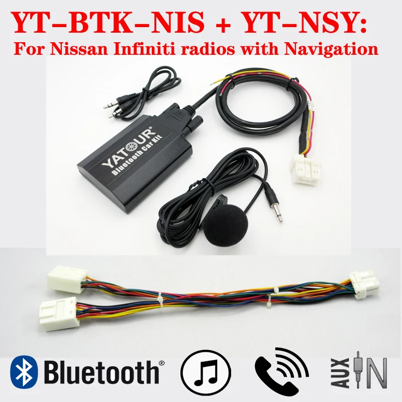 Yatour Qualcomm Bluetooth Chip Music Mp3 Con Adattatore Per Chiamate Telefoniche Per Nissan Infiniti