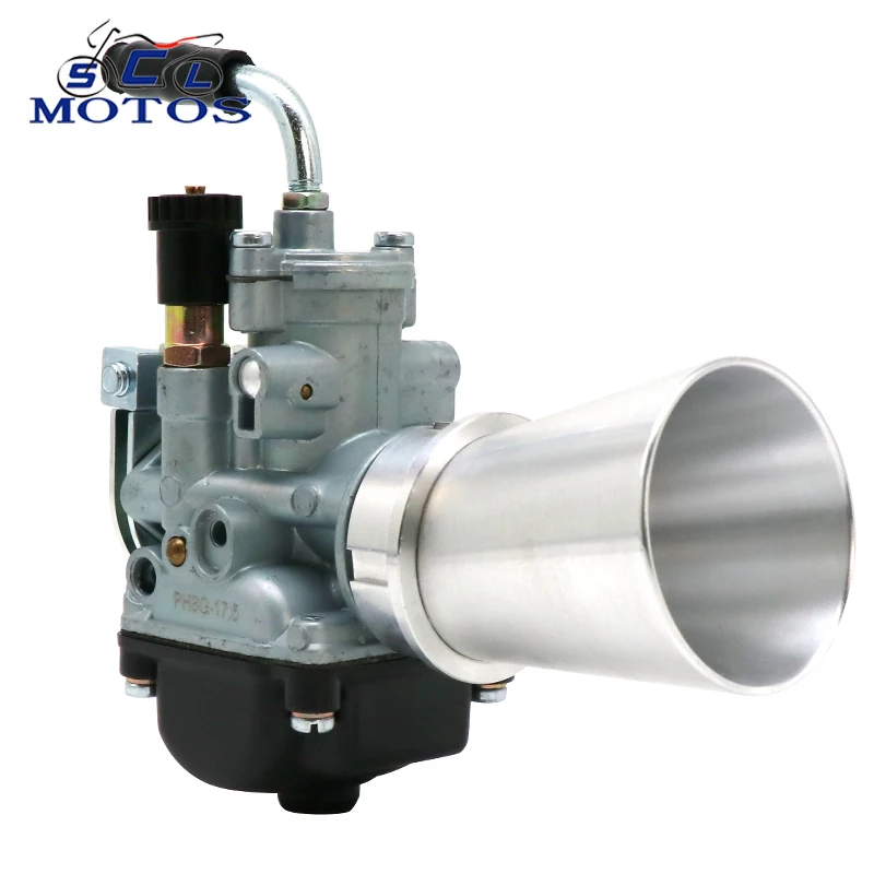 Sclmotos-Carburatore Moto Phbg As Con Tazza Corno D'Aria Phbg As Con Set Imbuto Aria 17.5 19.5 Motori Da Corsa Carburatore 21Mm