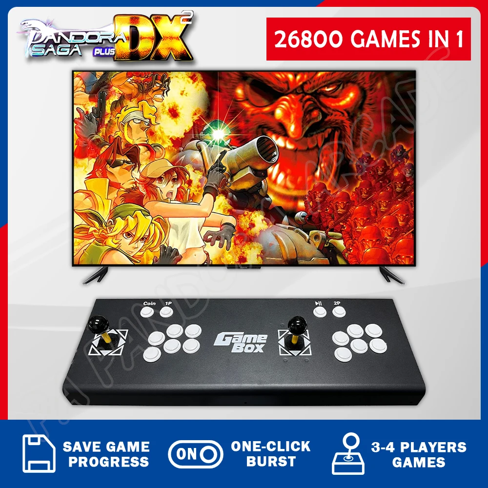 Pandora Dx Plus Box 26800 In 1 Arcade Retro Game Arcade Cabinet Moonlight Box Bartop Dual 8-Way Joystick Button