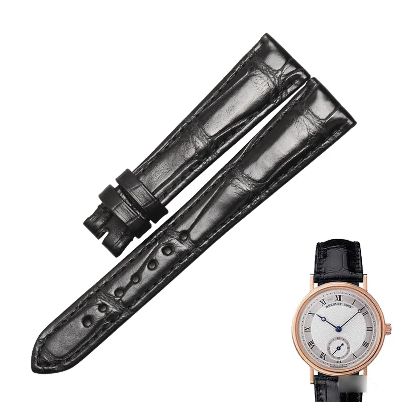 Wentula Cinturini Per Breguet Classique 5907Ba/7787 Pelle Di Alligatore/Cinturino In Pelle Con Grana Di Coccodrillo
