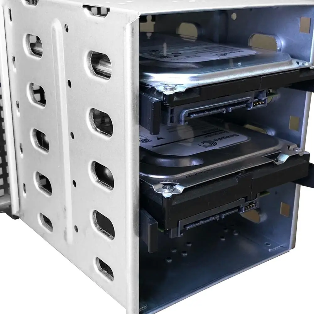 5 Slot Da 3.5 Pollici Hdd Case Sata Sas Hdd Cage Rack Hard Driver Tray Caddy Con Fan Space Hdd Hard Disk Case Rack