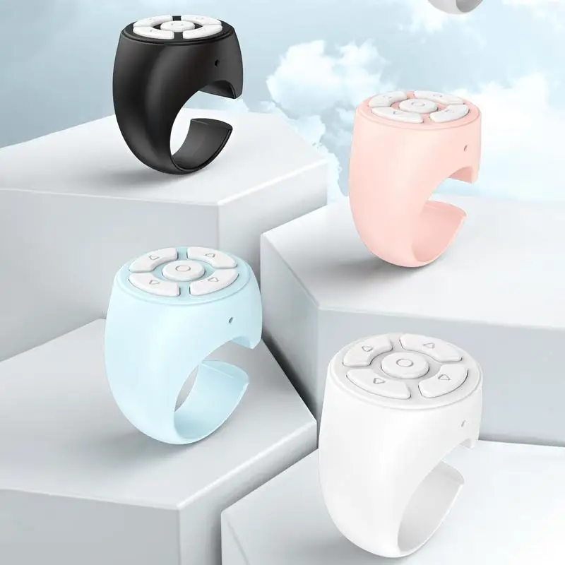 Blutooth Telecomando Scrolling Ring Finger Tiktoks Remote Mobile Phone Video Remote Control Selfie Stick Camera Controller