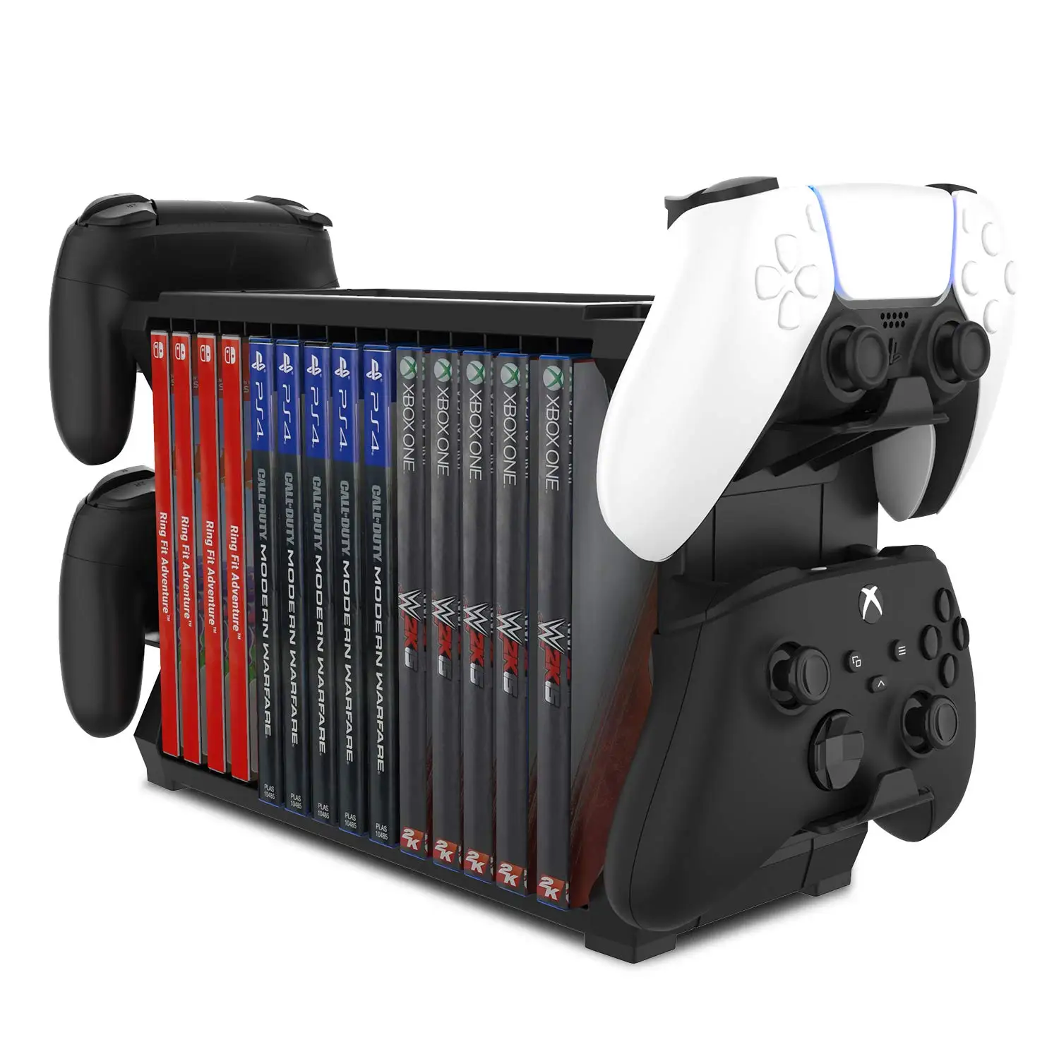Giochi Storage Tower (Fino A 15 Cd Disc) Per Ps5 Game Disk Rack E Controller Supporto Per Supporto Per Xbox Series X/Nintendo Switch/Ps4