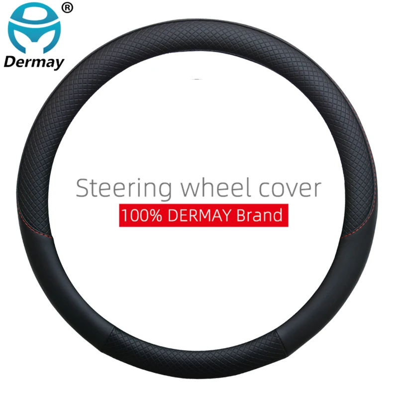 100% Dermay Di Marca Auto Volante In Pelle Di Copertura Della Ruota Di Copertura Anti-Slip Per Il Vw Golf Polo Bora Passat Touran Cc T6 T5 T4 Accessor