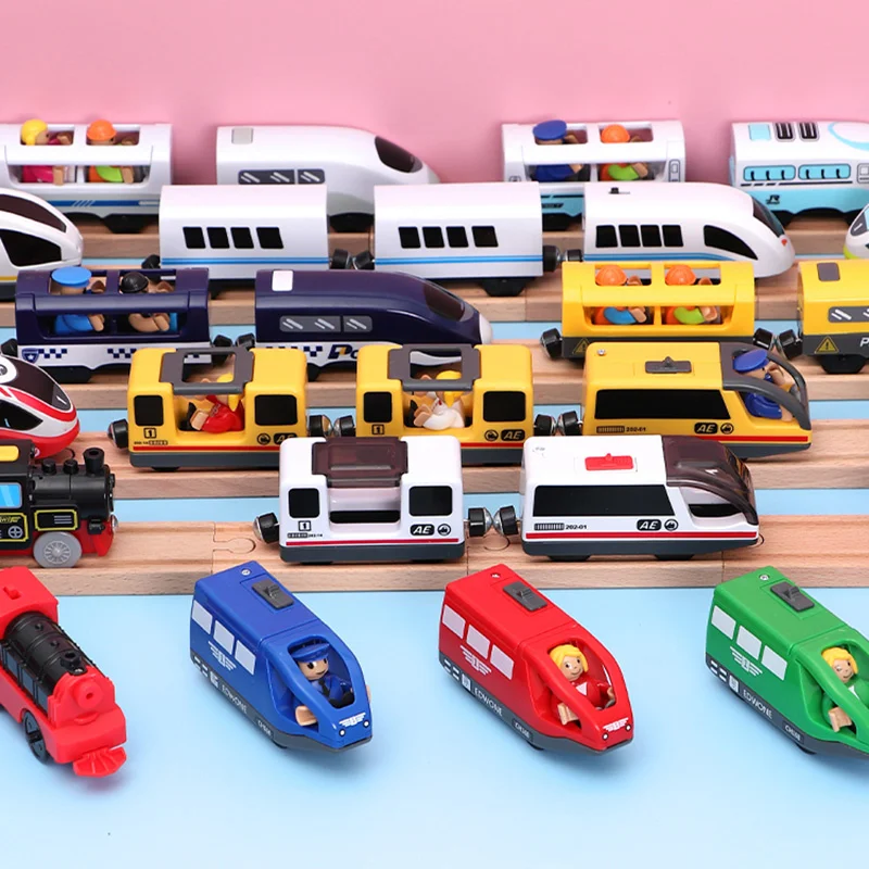 Bambini Rc Treni Elettrici Locomotiva Treno Magnetico Diecast Slot Giocattolo Adatto Per Treno Ferroviario In Legno )Giocattoli Per Bambini