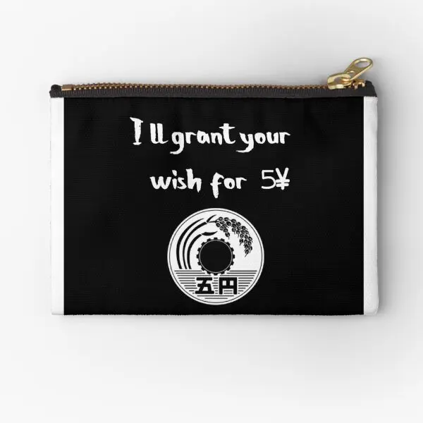 I Ll Grant Your Wish For 5 Yen Zipper Pouches Men Storage Coin Pocket Women Underwear Cosmetic Bag Small Wallet Packaging Socks