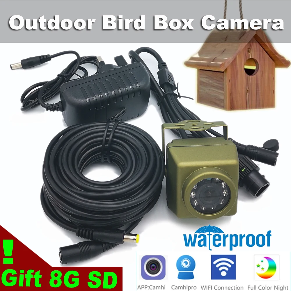 5Mp Outdoor Bird Box Camera Wifi Sicurezza Nest Wireless Mini Cctv Kit Suit Audio Impermeabile Ir Cut Visione Notturna Pet Ftp Rtsp