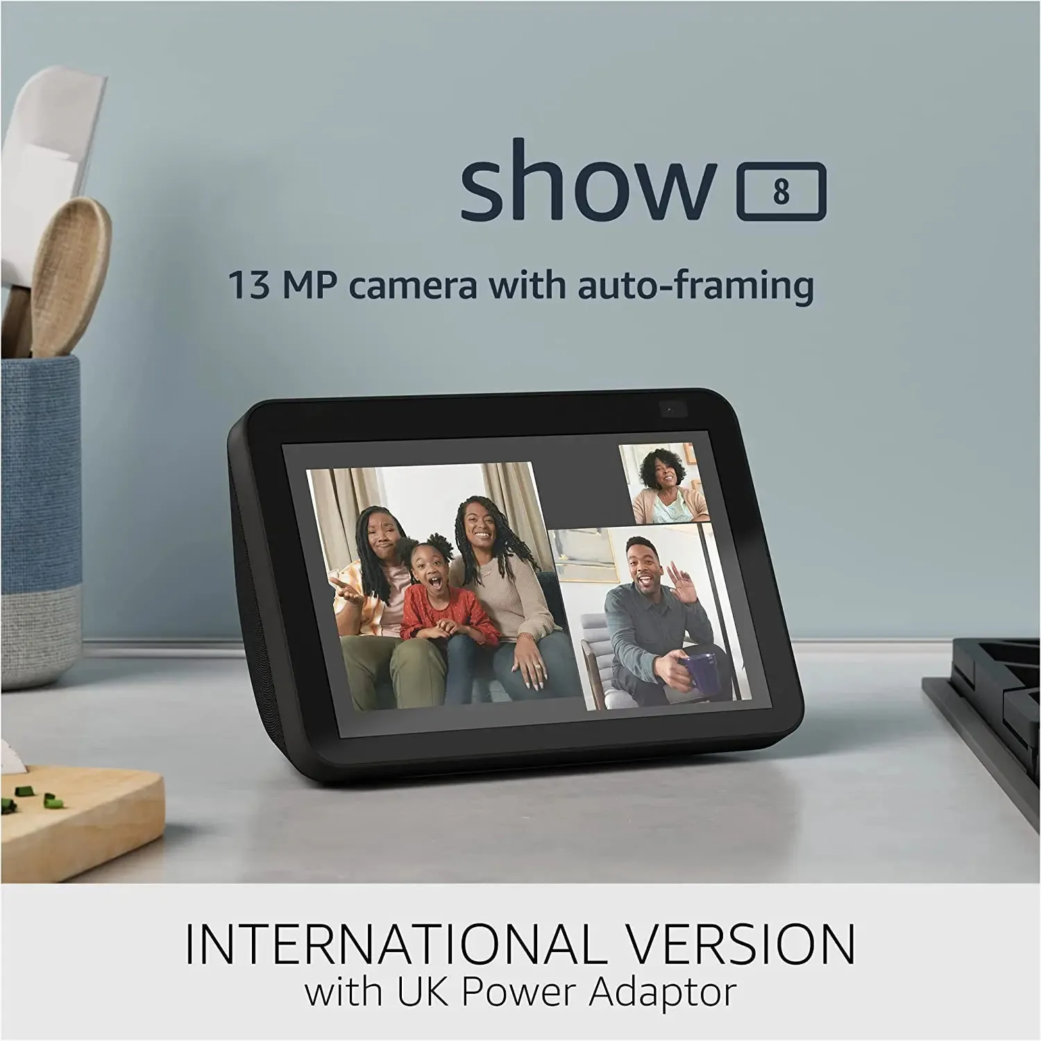 Display Intelligente Originale Echo Show 8 Hd Con Alexa E Fotocamera Da 13 Mp Versione Internazionale Nuovo