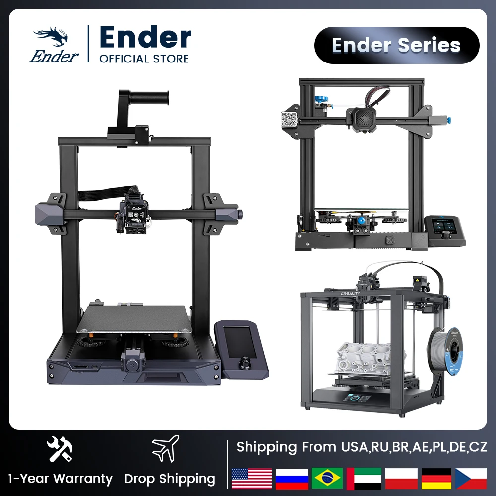 Stampante 3D Creality Fdm Ender 3 V2/Ender-3/Ender-3 S1/Ender-3 Pro/Ender-5/Ender 5 Pro/Plus/Ender-6 Stampante Fdm Impresora 3D
