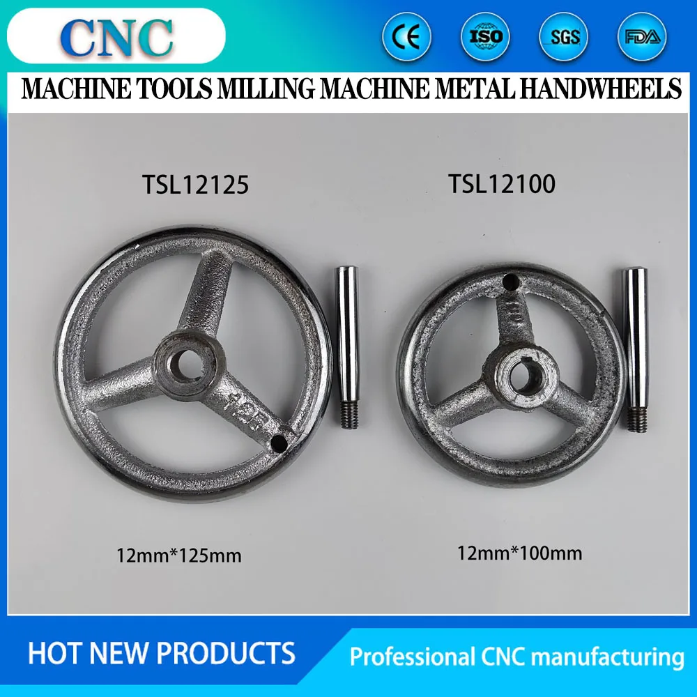 Metallo Fresatrice Volantino Cnc Tornio 3D Stampante Razze Volantino Ondulato Ruota Bachelite A Tre Ruote Volantino Cast Di Ferro Cromato