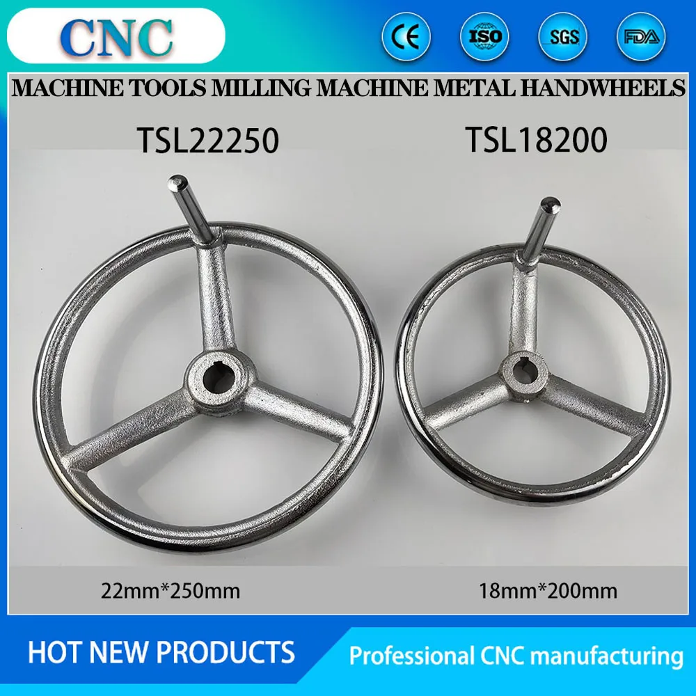 Metallo Fresatrice Volantino Cnc Tornio 3D Stampante Razze Volantino Ondulato Ruota Bachelite A Tre Ruote Volantino Cast Di Ferro Cromato