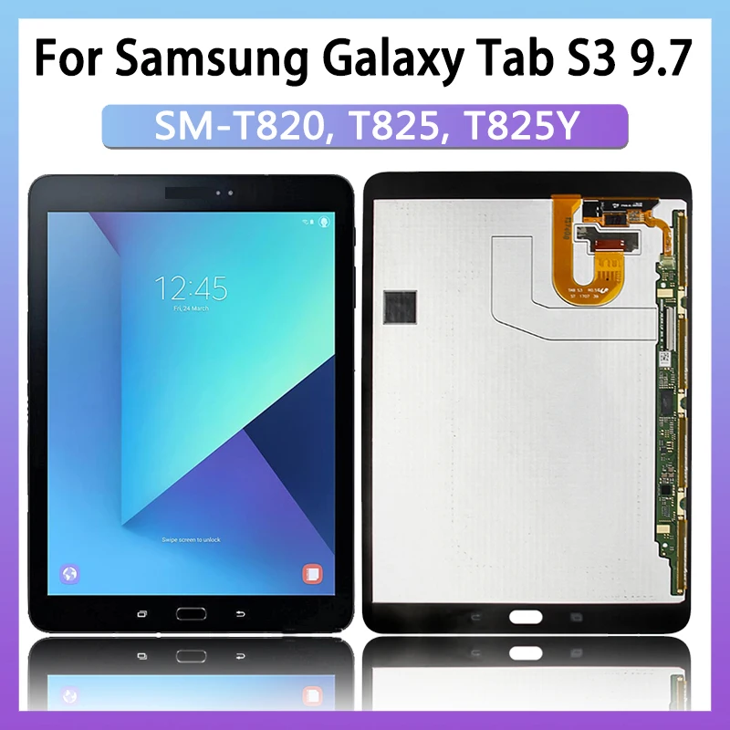 Super Amoled Per Samsung Tab S3 9.7 T820 T825 Display Lcd Touch Screen Digitizer Assembly Sm-T820 (Wi-Fi) Sm-T825 (3G)