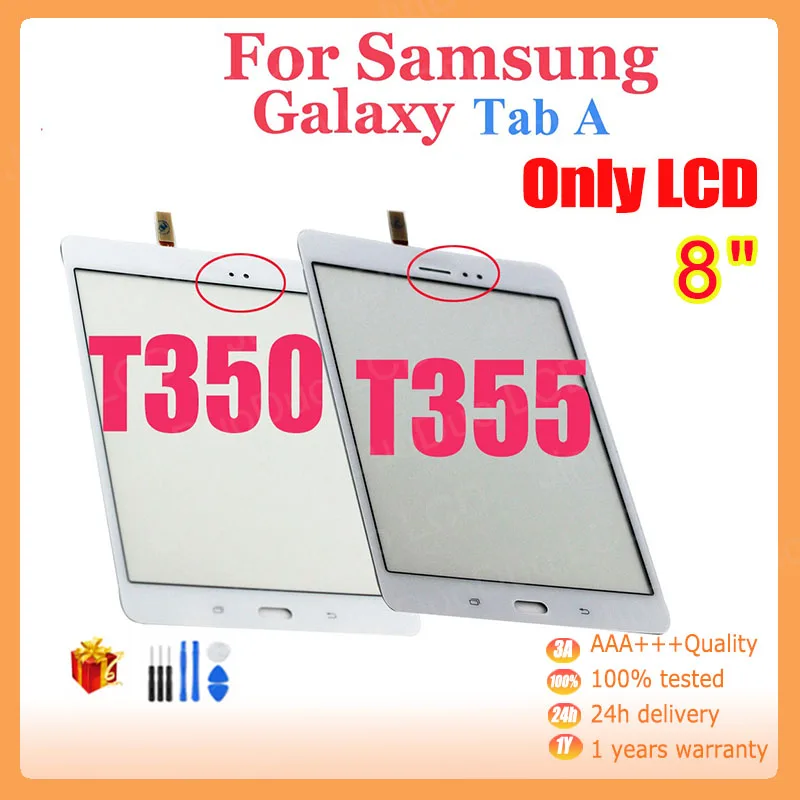 8.0 "Touch Per Samsung Galaxy Tab A T355 T350 Touch Screen Digitizer Assembly Per Samsung T355 T350 Sostituzione Sm-T355 Sm-T350