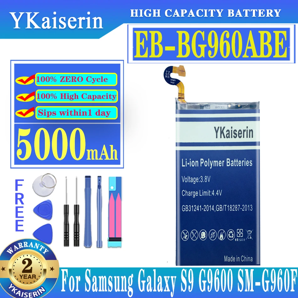 Batteria Eb-Bg960Abe 5000Mah Per Samsung Galaxy S9 G9600 G960F Sm-G960 Batteria + Codice Traccia