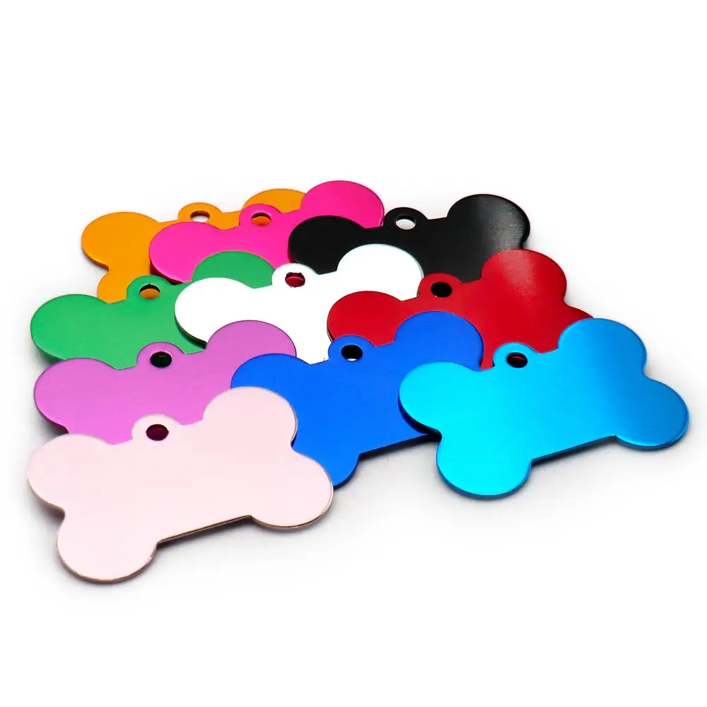 100 Pz Portachiavi Bone Tag Portachiavi In Alluminio Portachiavi Personalizzato Per Ciondolo Anime Accessorio Nome Incisione Laser Dog Tag