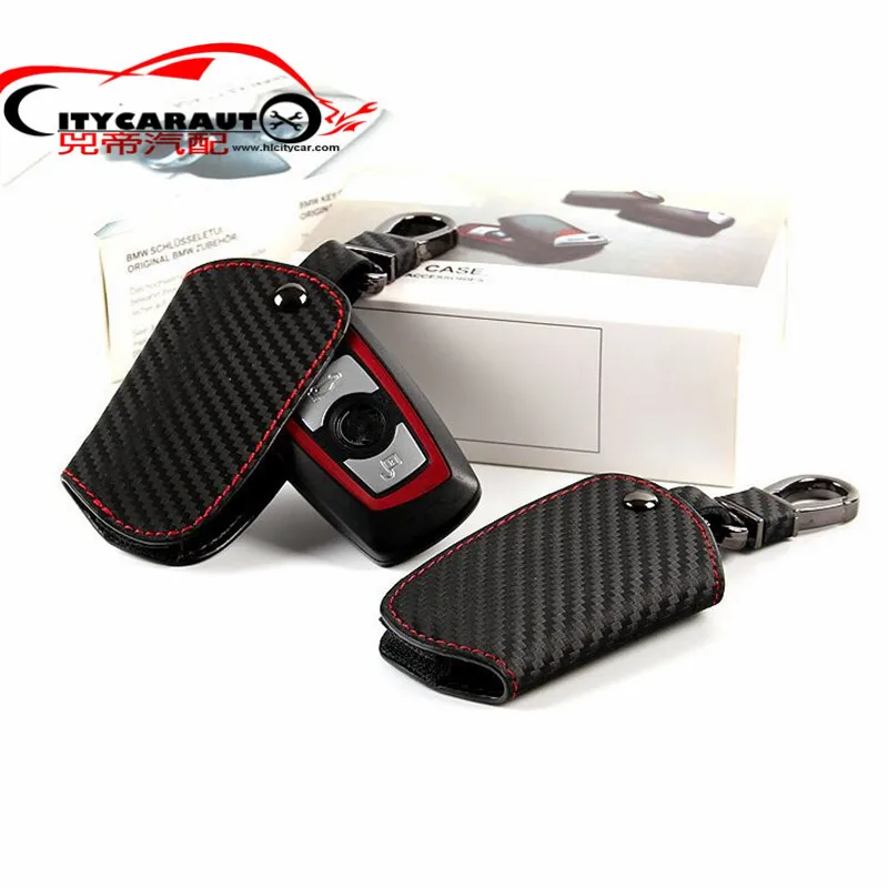 Citycarauto Per Bmw Car Remote Key Cover Holder Car Key Wallet Fibra Di Carbonio Misura Per Bmw F10 F20 F30 F18 F20 F30 Nuovo X3 X4 X1 X5