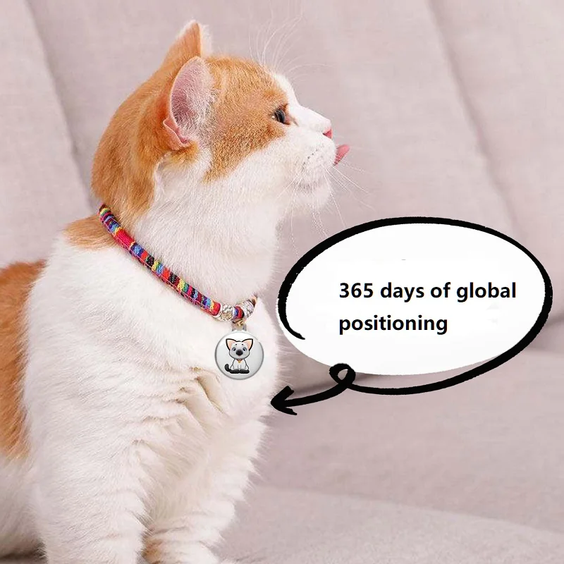 Localizzatore Gps Pet Per Gatto E Cane, Dispositivo Anti-Drop, Posizionamento Globale, Airtag, Stesso Modello, Impermeabile, Android, Ios