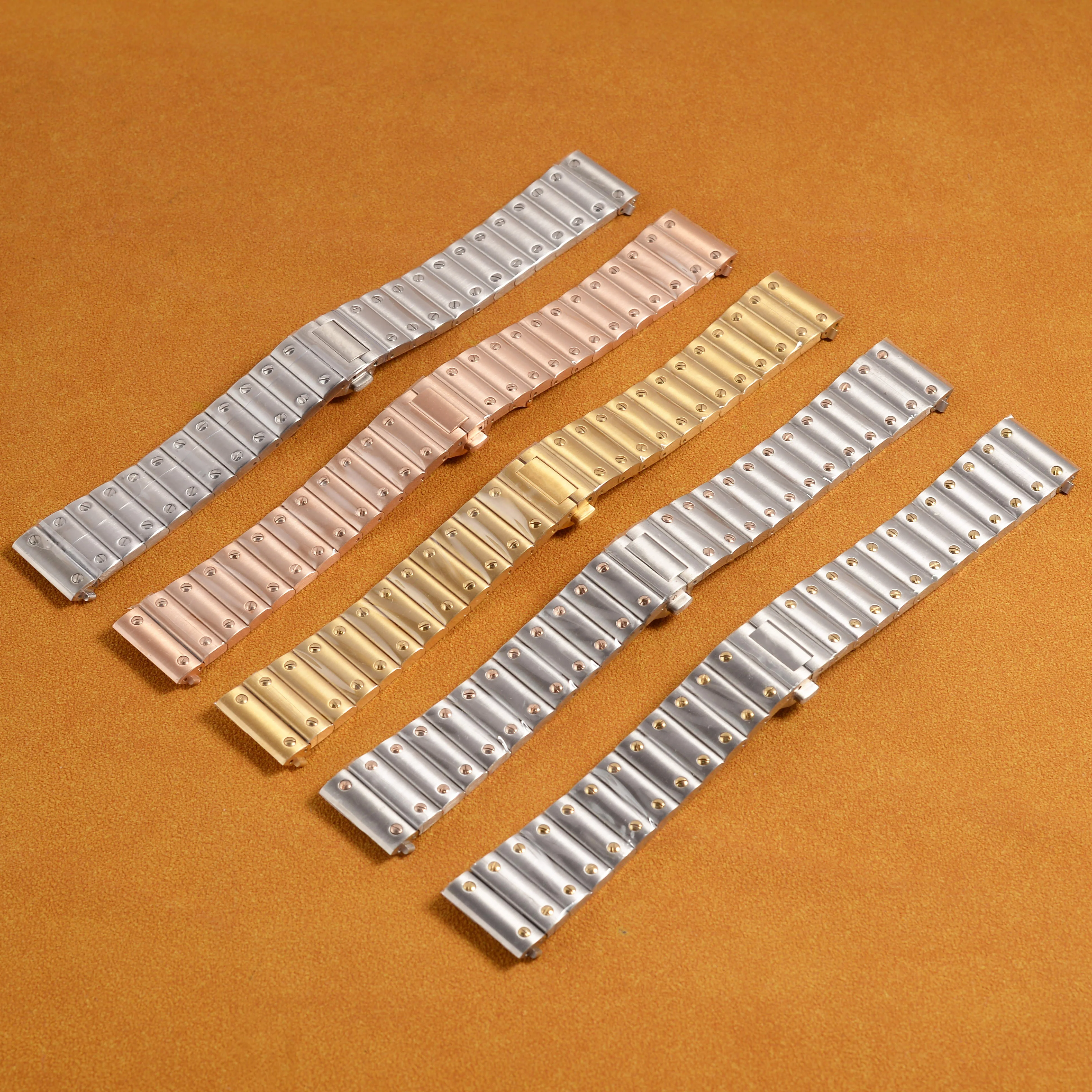Cinturino Per Orologio Da 21Mm Cinturino In Acciaio Per Misura Cartier Santos Medium Wssa0009 Wssa0010