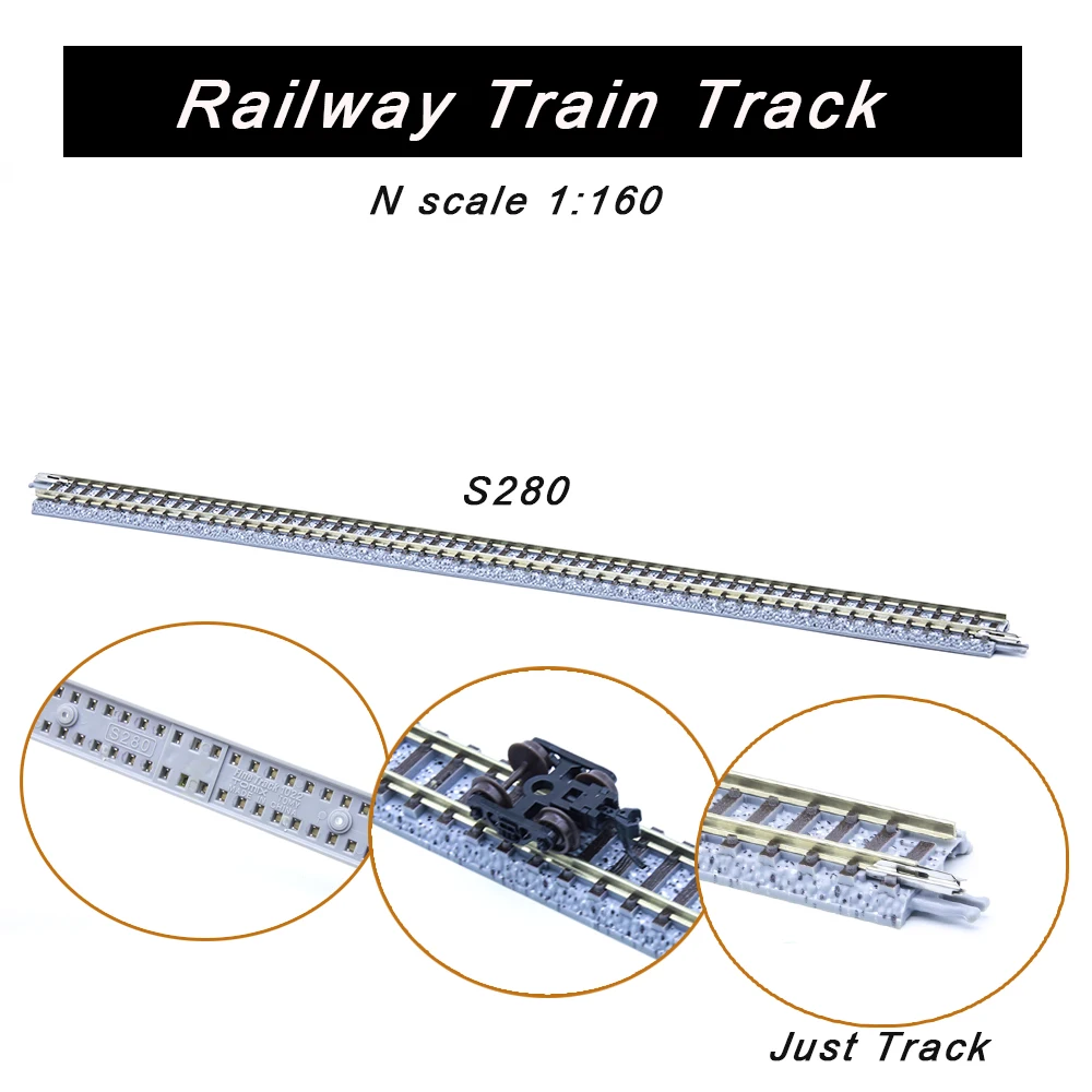 N Scale 1:160 Straight Railway Train Model Track 28Cm Japanese Tomix Train Scene Making Kit Di Layout Del Materiale Per Diorama