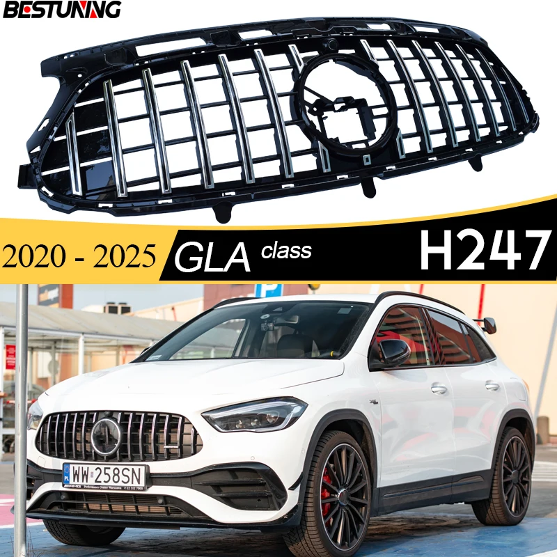 Griglia Paraurti Anteriore Stile Gla45 Per Mercedes Gla Classe H247 (2020 - 2024) Gla 180 Gla 200 Gla 220 Non Per Gla 45 Amg