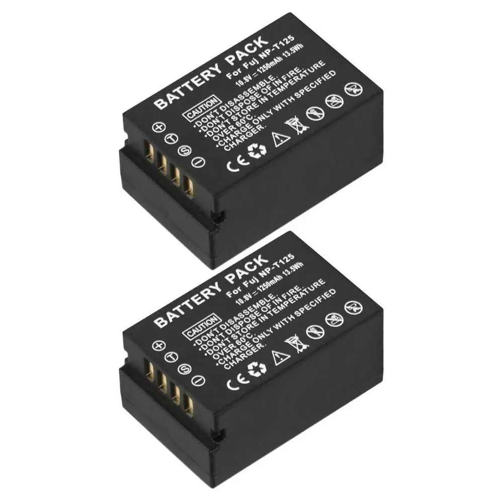 2 Pz 1250Mah Np-T125 Np T125 Batteria Ricaricabile Per Fotocamera Digitale Per Fujifilm Fuji Gfx 50S 50R Gfx50R Gfx50S Gfx100