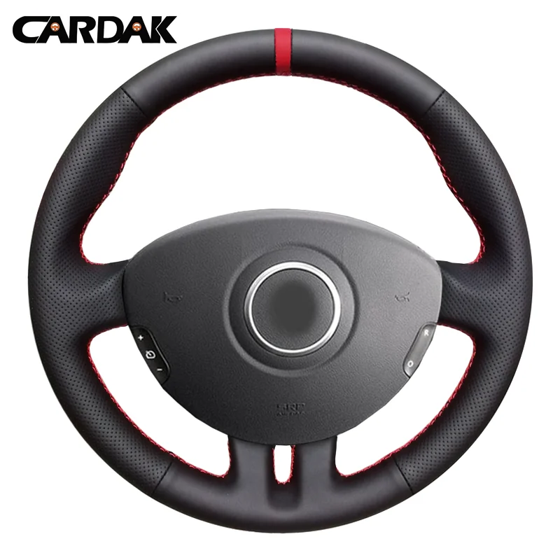 Cardak Nero In Pelle Artificiale Rosso Marcatore Volante Auto Copertura Per Renault Clio 3 2008 Clio Dynamics 2009 Clio Mk 3