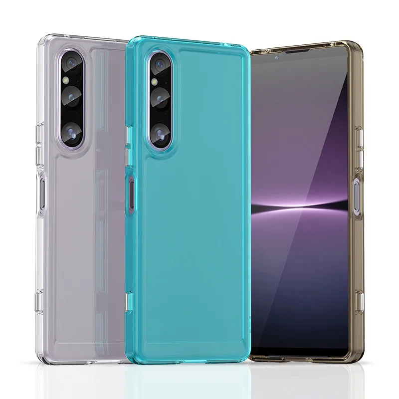 Per Sony Xperia 1 V Custodia Per Xperia 1 V Cover 6.5 Pollici Antiurto Candy Soft Silicone Paraurti Trasparente Per Sony Xperia 1 V