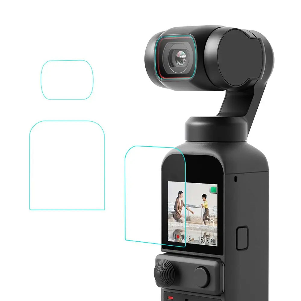 1 Set 9H Tempered Glass Screen Protector For Dji Osmo Pocket 2 Gimbal Camera Lens Anti-Scratch Protective Glass Accessories
