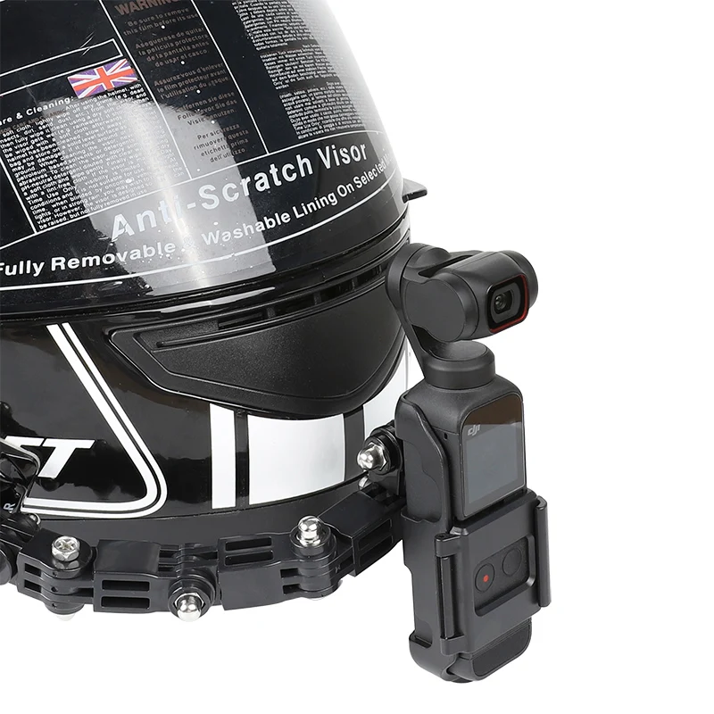 Casco Moto Mento Estendere Telaio Staffa Case Mount Adapter Base Di Regolazione Dji Osmo Pocket 1 Pocket 2 Accessori Per Fotocamera