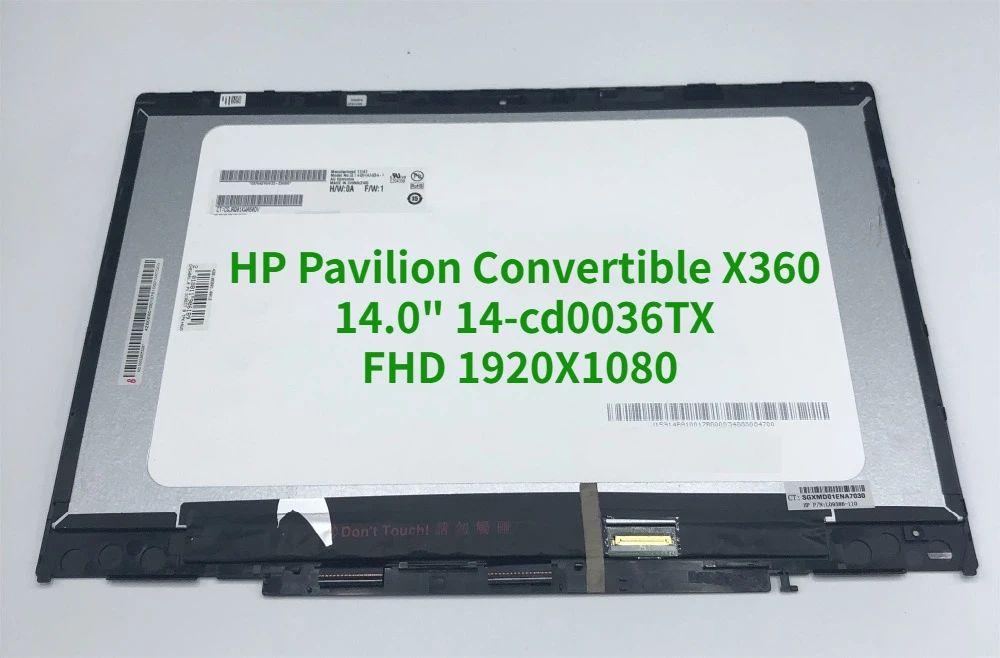 Digitalizzatore Touch Screen Lcd Da 14.0 "Per Hp Pavilion Convertible X360 Muslimexmuslimah Assembly Fhd 1920 X1080