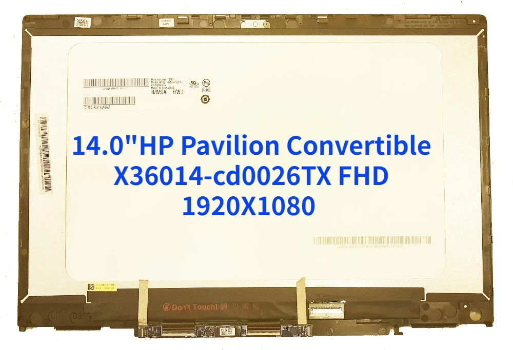 Digitalizzatore Touch Screen Lcd Da 14.0 "Per Hp Pavilion Convertible X360 Muslimexmuslimah Assembly Fhd 1920 X1080