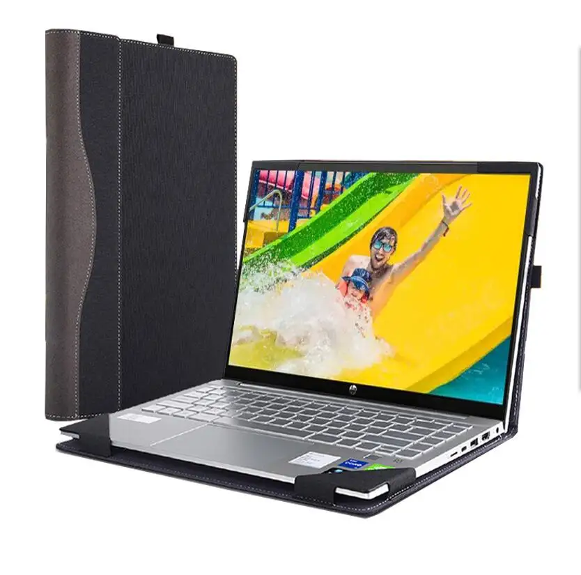 Custodia Per Laptop Per Hp Pavilion X360 Convertibile 14-Dy 14-Ec 14Z-Ec 14-Dv 14-Ek Custodia Protettiva Rimovibile Per La Pelle Penna Stilo Regalo