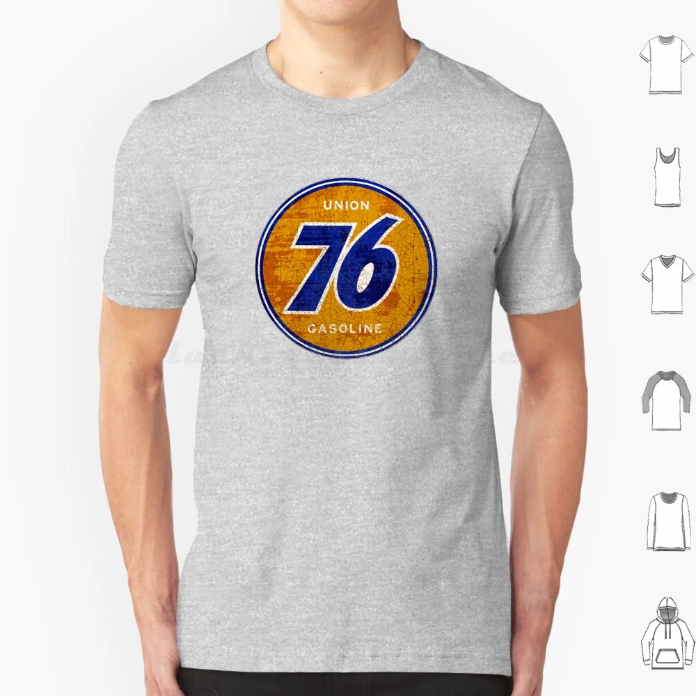 76 Maglietta Gas E Olio Uomo Donna Bambini 6Xl 76 Gasolio Vintage Garage Station Esso Shell Mobil Standard Hotrod Mechanic Racer